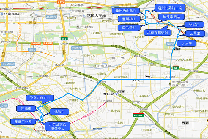 北京快速直达专线1公交车路线