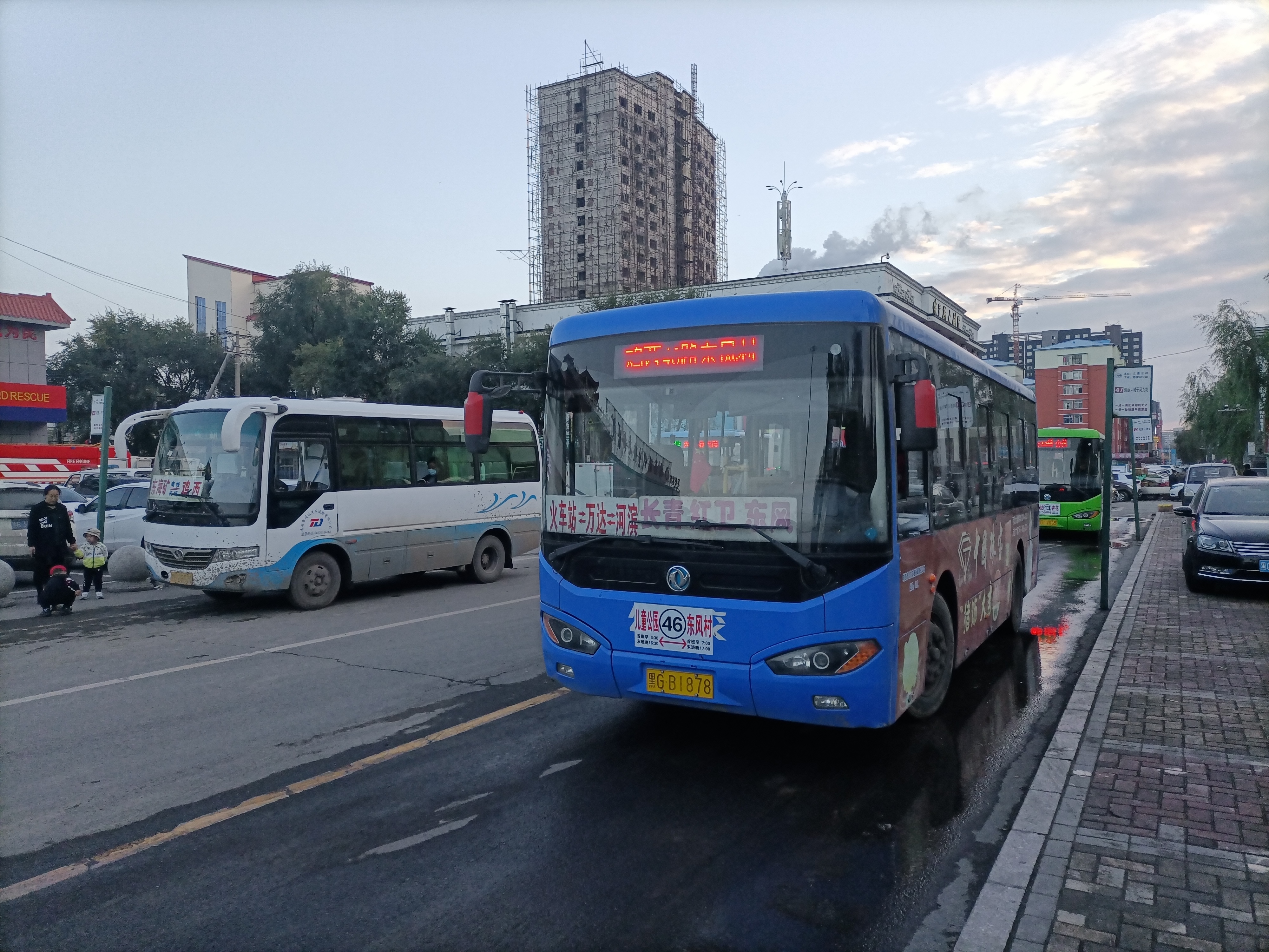 鸡西46线(东风村)公交车路线