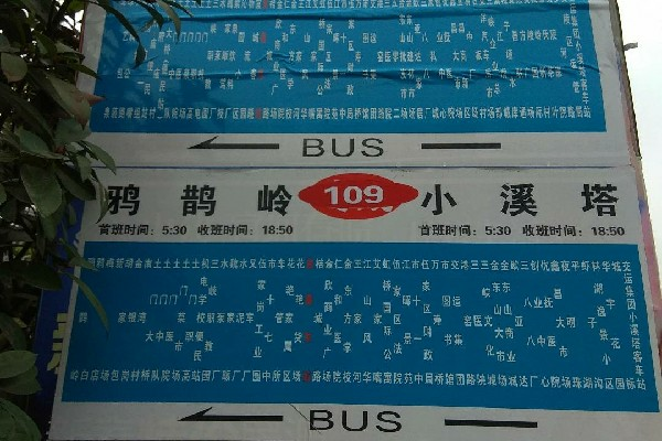 宜昌109路公交车路线
