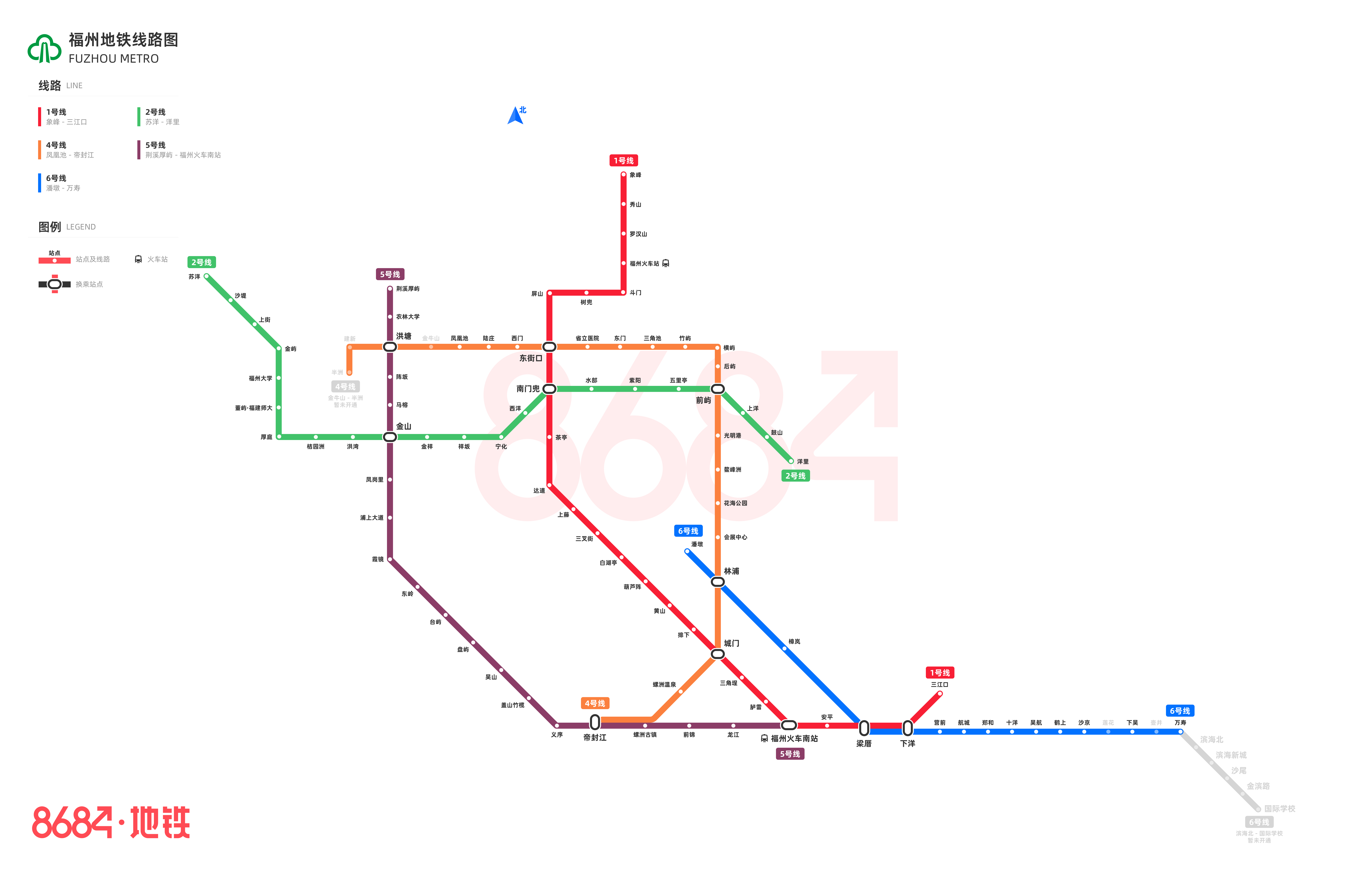 福州地铁线路图