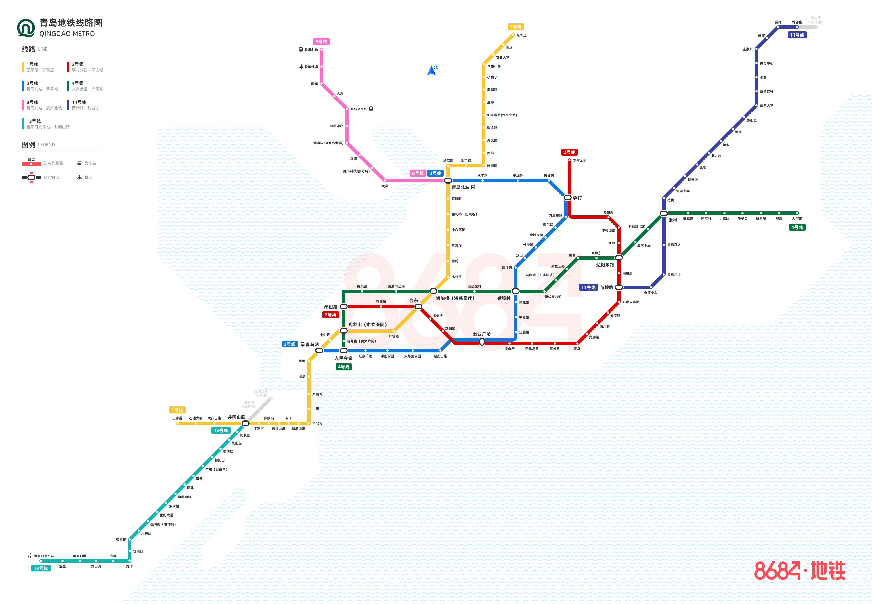 青岛地铁线路图(点击查看大图)