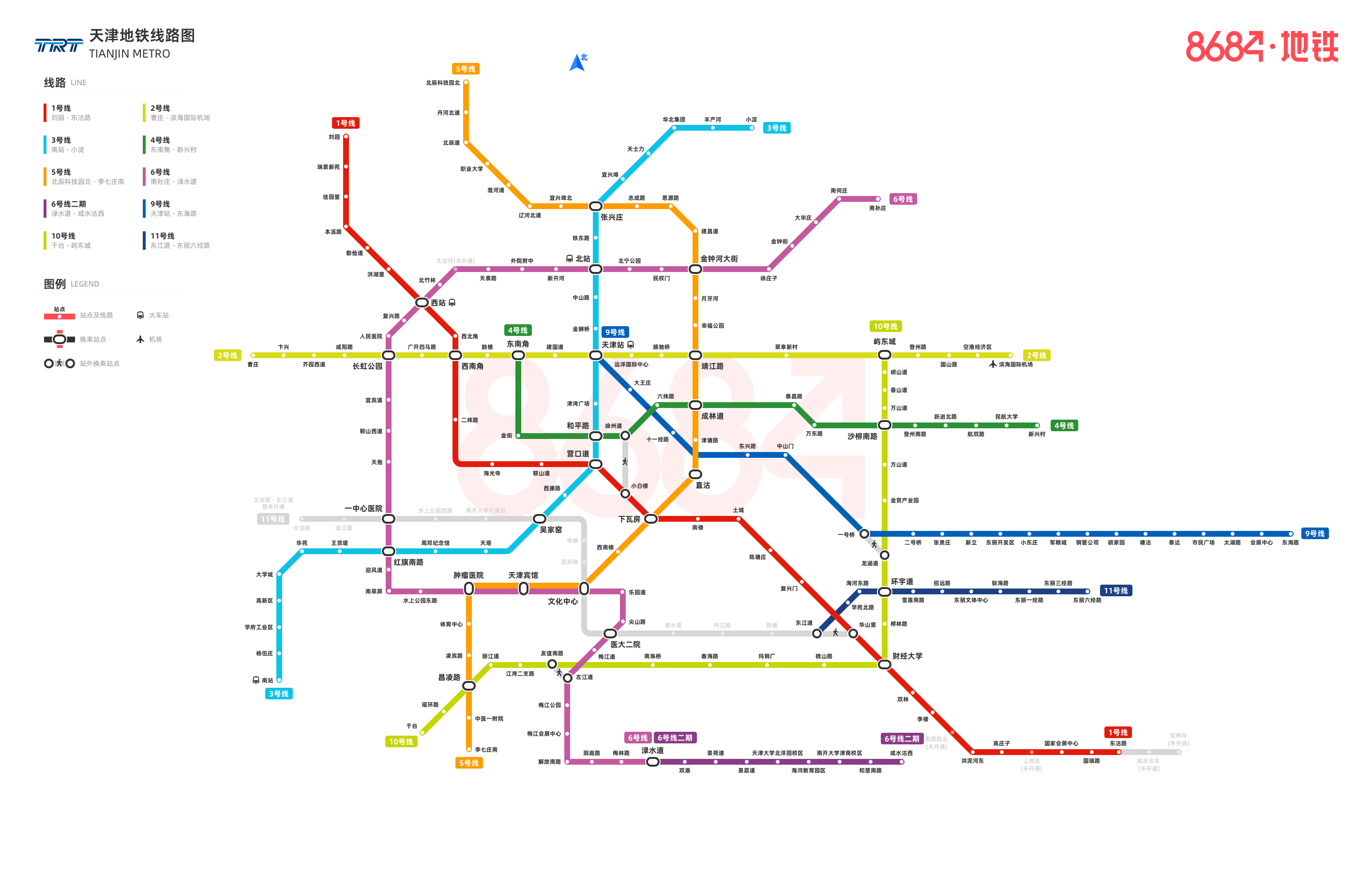 天津地铁线路图最新版_天津地铁图_天津地铁线路
