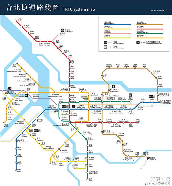 台北地铁图高清 东北糖葫芦
