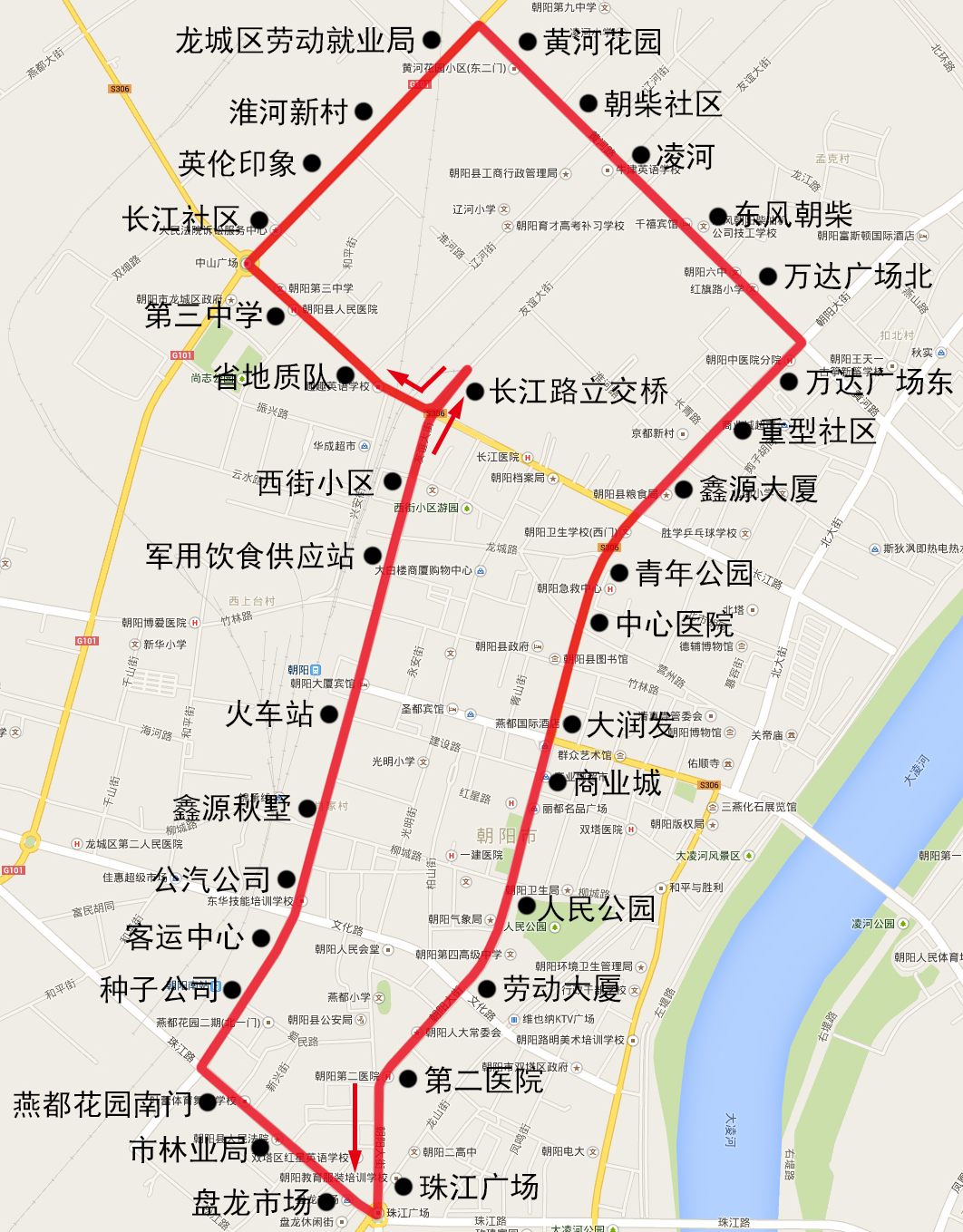 江川1路公交车路线图图片