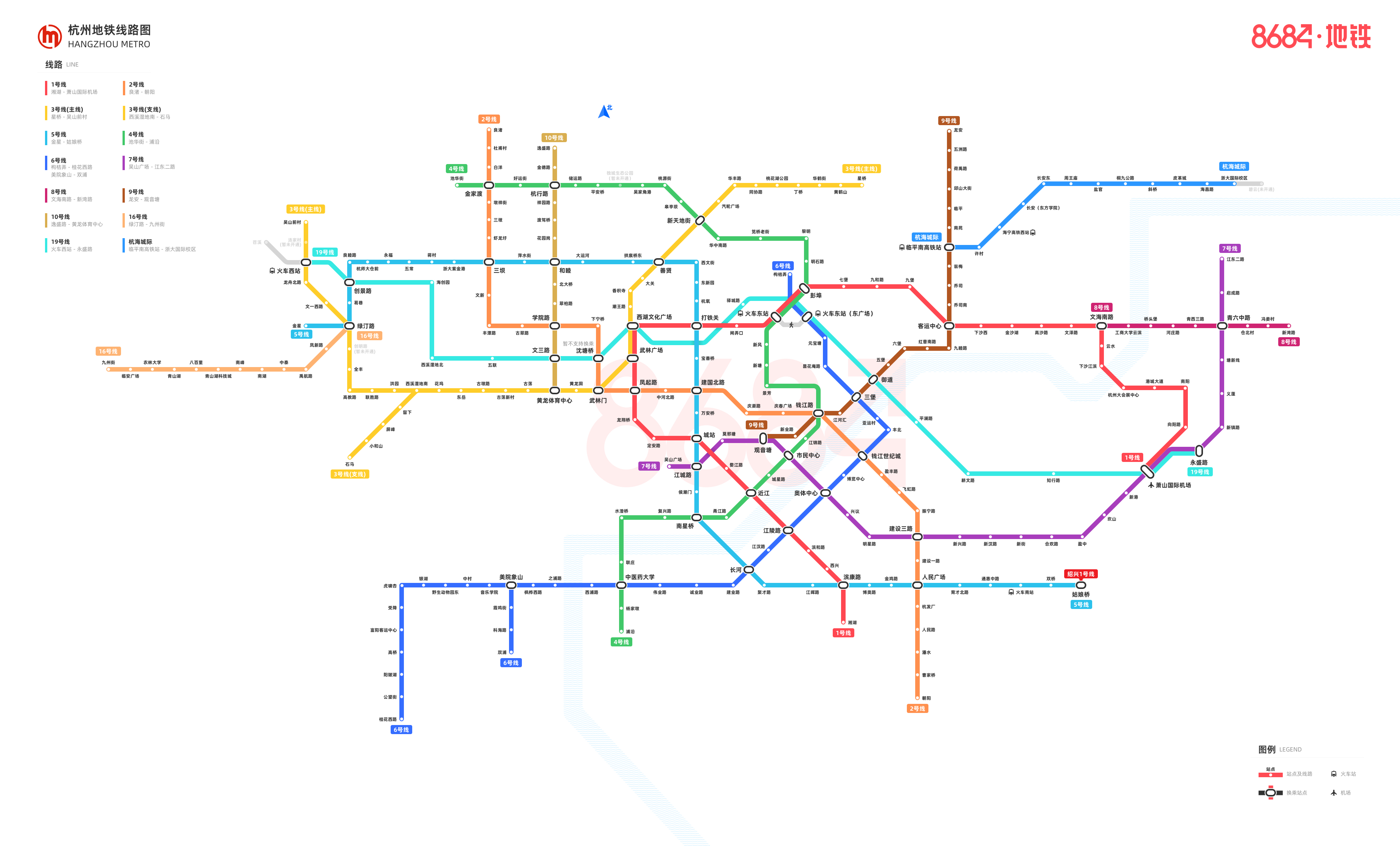 杭州地铁线路图(点击查看大图)