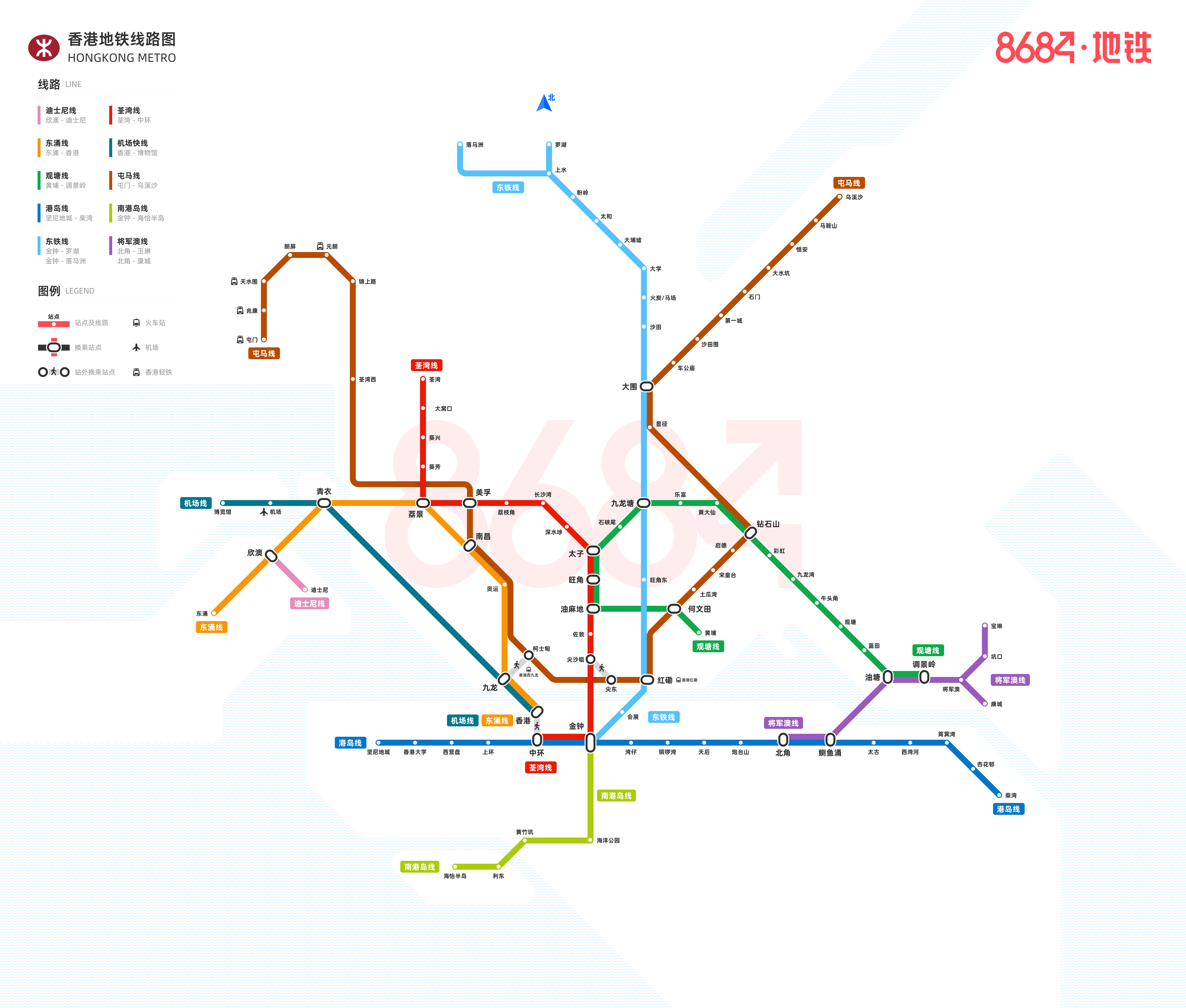 香港地铁线路图2021图片